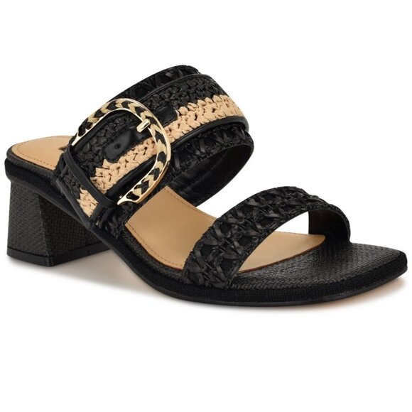 Nine West Women's Ebels Woven Block Heel Sandals - Picture 1 of 4